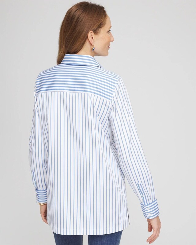 No Iron Stripe Mix Tunic - image 3